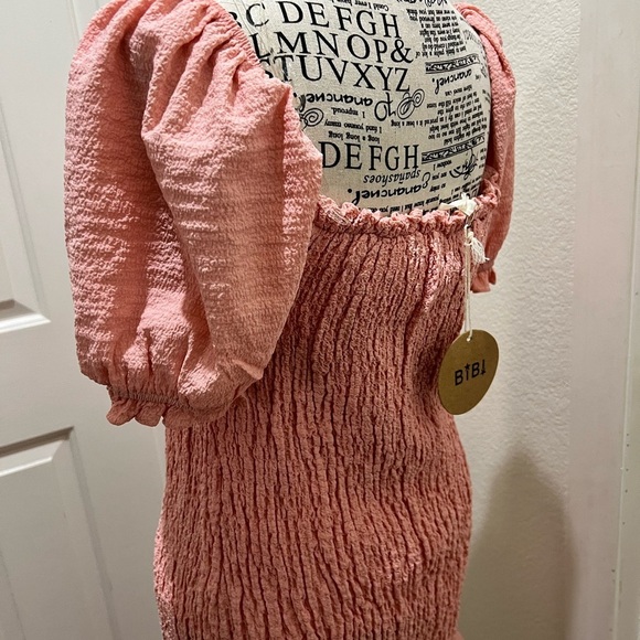 Bibi Light Pink Smocked Puff Sleeve can be Maternity, sold out online, NWT - Picture 6 of 8